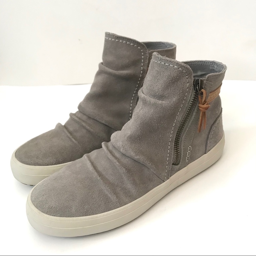 Sperry Crest Lug Zone Suede Sneaker Boots Grey 9